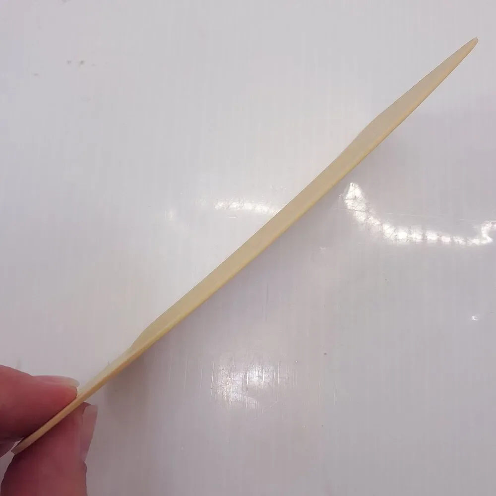 Tupperware Spatula Spreader plastic rounded edge almond beige brown made Mexico